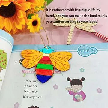 48PCS Unfinished Wood Insect Cutouts with Sling Hole,Butterfly Wooden Blank Paint Crafts for Kids Painting DIY Crafts Home Decoration Craft Project Home Decor Ornament Supplies(Insect Color)