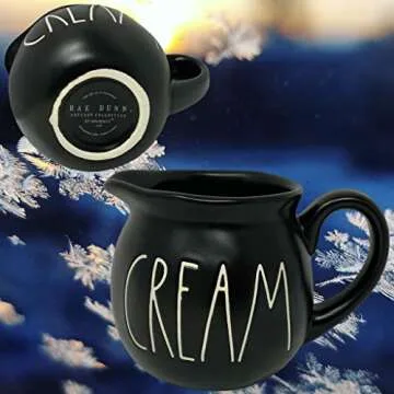 Rae Dunn Black Cream Container - Perfect for Holidays