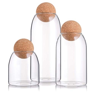 Suwimut Elegant Glass Storage Jars for Stylish Home Organization