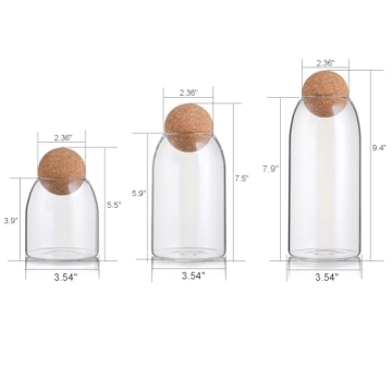 Suwimut Elegant Glass Storage Jars for Stylish Home Organization