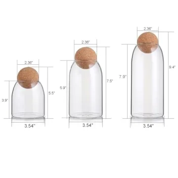Suwimut Elegant Glass Storage Jars for Stylish Home Organization