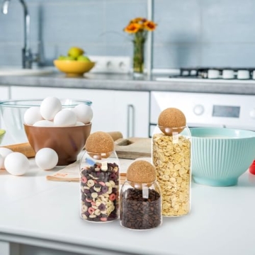 Suwimut Elegant Glass Storage Jars for Stylish Home Organization