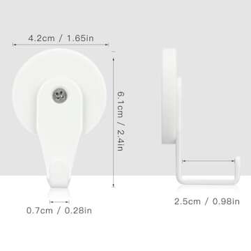 FYY Magnetic Wreath Hanger - 2 Pack Heavy Duty Magnets with Hook for Refrigerator, Christmas Decoration Magnetic Hooks for Metal Front Door, Cruise Hook Hanger for Hanging Cabins Grill Coat Pattern 1W