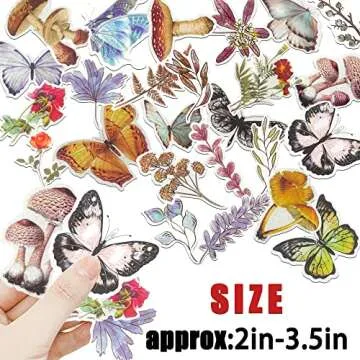 240PCS Vintage Plant Flower Sticker Set for Creativity