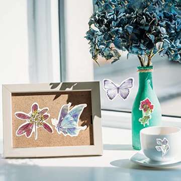 240PCS Vintage Plant Flower Sticker Set for Creativity