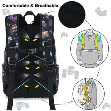 Durable CAMTOP Kids Backpack Set with Lunch Box