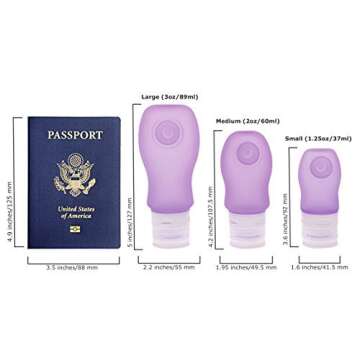 Bocco Leak Proof Squeezable Travel Bottles Pack of 4