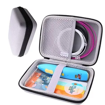 Waiyu Hard EVA Carrying Case for 3Doodler Start Essentials 3D Pen Set for Kids Case (Gray)