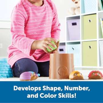 Learning Resources Spike the Fine Motor Hedgehog Sensory Tree House - 7 Pieces, Ages 18+ months Fine...