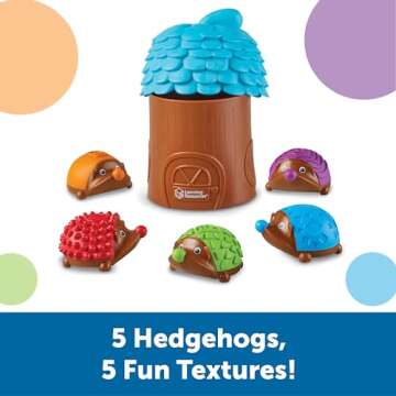 Learning Resources Spike the Fine Motor Hedgehog Sensory Tree House - 7 Pieces, Ages 18+ months Fine Motor and Sensory Toy, Toddler Educational Toys, Montessori Toys