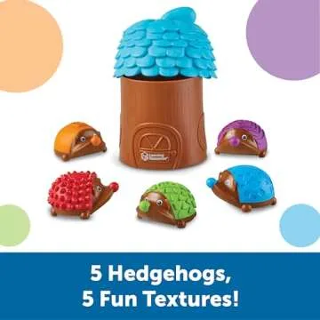 Learning Resources Spike the Fine Motor Hedgehog Sensory Tree House - 7 Pieces, Ages 18+ months Fine Motor and Sensory Toy, Toddler Educational Toys, Montessori Toys