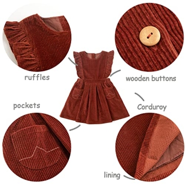 Simplee Kids Casual Dress for Young Girls with Pockets