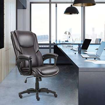 PU Leather Executive Office Chair - Ergonomic Support for Professionals