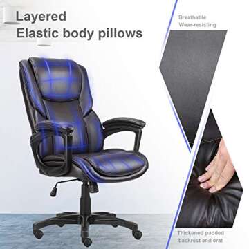 PU Leather Executive Office Chair for Ultimate Comfort