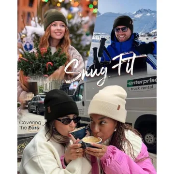 FURTALK Womens Winter Warm Satin Lined Beanie Hats Silk Lining Unisex Knit Slouchy Caps