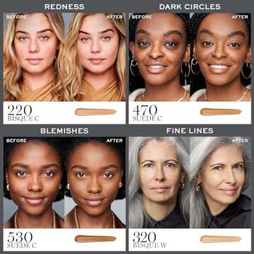 Lancôme Teint Idole Ultra Wear All Over Full Coverage Concealer - Natural Matte Finish & Lightweight Under Eye Concealer - Up To 24H Wear - 250 Bisque Warm