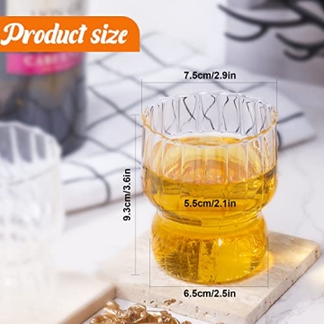 Ripple Drinking Glass Set - 8.8 oz Stylish Glassware