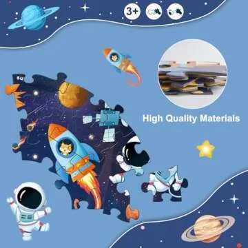 Round Jigsaw Puzzles,Floor Puzzle for Kids,Large 70 Piece Puzzle for Toddler Ages 3-5,Preschool Learning Educational Toy Christmas Birthday Gift for 4-8 Years Old Boy Girl (Solar)