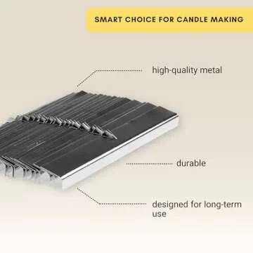 Metal Candle Making Wick Holder bar - Pack of 20 pcs- Kare & Kind® Retail Packaging(Wick Holder bar)