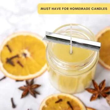 Metal Candle Making Wick Holder bar - Pack of 20 pcs- Kare & Kind® Retail Packaging(Wick Holder bar)