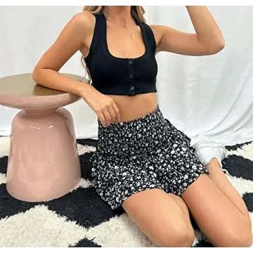 Women Preppy Swing Y2K Mini Skirt for Summer Fun