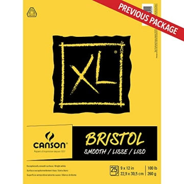 Canson XL Bristol Paper Pad 25 Sheets, 9x12 inches