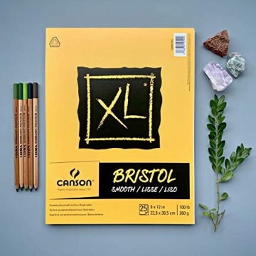 Canson XL Bristol Paper Pad 25 Sheets, 9x12 inches