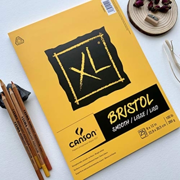 Canson XL Bristol Paper Pad 25 Sheets, 9x12 inches
