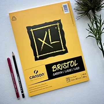 Canson XL Bristol Paper Pad 25 Sheets, 9x12 inches