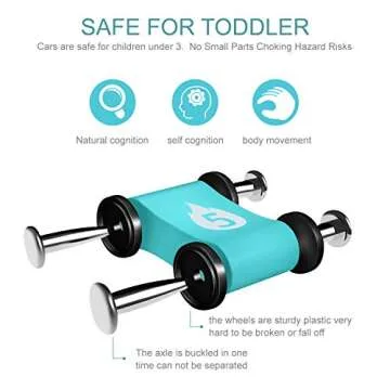 KMiKE Wooden Race Track Car Ramp - Fun for Toddlers!