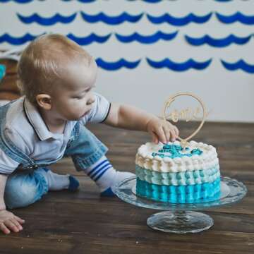 Wooden ONE Cake Topper for Baby's First Birthday