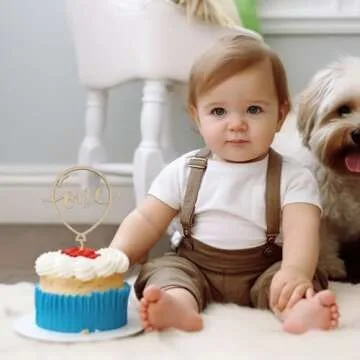 Wooden ONE Cake Topper for Baby's First Birthday