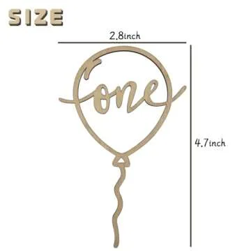 Wooden ONE Cake Topper for Baby's First Birthday