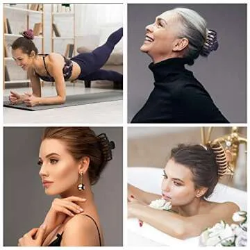 OWIIZI Hair Clip, 4.3 inches Matte Large Hair Claw Clips Non-Slip Ponytail Jaw Barrette Strong Hold Banana Jumbo Claw Clips for Women Long Thick Hair