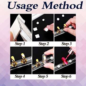 2 Set Acrylic Nail Stand with Putty,Nail Practice Display Stand for Press On Magnetic Nail Holder Ti...