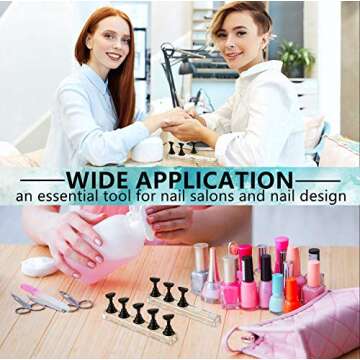 2 Set Acrylic Nail Stand with Putty,Nail Practice Display Stand for Press On Magnetic Nail Holder Tip Art Painting Stand Holder Manicure Tool for Home Salon Makeup DIY Business Women Christmas Gift