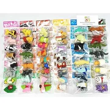 Iwako japanese erasers - Animal Collection set of 50 (There are 50 pieces decided/No duplicates)