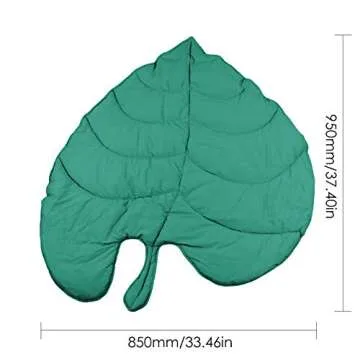 Green Gary Leaf Type Baby Play Mat Cotton Soft Baby Sleeping Mats Floor Carpet Baby Gym Activity Roo...