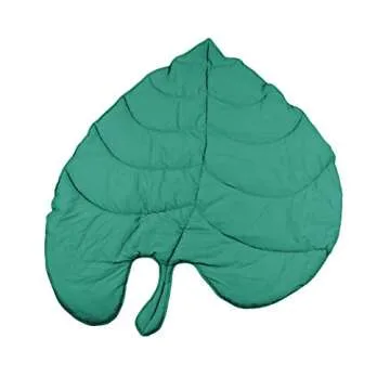 Green Gary Leaf Type Baby Play Mat Cotton Soft Baby Sleeping Mats Floor Carpet Baby Gym Activity Room Decor Crawling Blanket Pad (Color : Green)