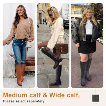 Vepose Women's Eco-Friendly Knee High Riding Boots