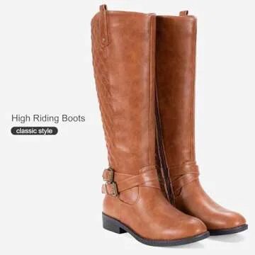 Vepose Women's Eco-Friendly Knee High Riding Boots