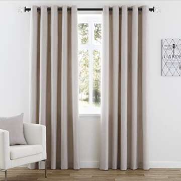 3/4 inch Single Window Curtain Rod with Diamond Acrylic Finial,66-120 inch,Matte Black