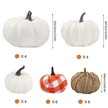 Cocoboo 24pcs Artificial Pumpkins for Fall Decor