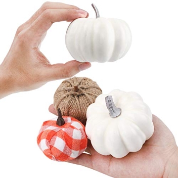 Cocoboo 24pcs Artificial Pumpkins for Fall Decor