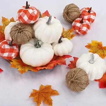 Cocoboo 24pcs Artificial Pumpkins for Fall Decor