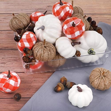 Cocoboo 24pcs Artificial Pumpkins for Fall Decor