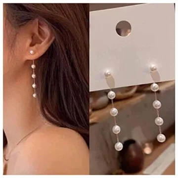 Yheakne Boho Long Tassel Pearl Earrings - Elegant & Affordable