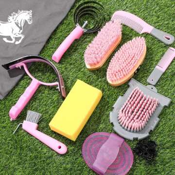 Premium Abbylike Horse Grooming Kit - 12 Essential Tools