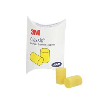 3M Ear Plugs, 30 Pairs/Box, E-A-R Classic 310-1060, Uncorded, Disposable, Foam, NRR 29, For Drilling, Grinding, Machining, Sawing, Sanding, Welding, 1 Pair/Pillow Pack