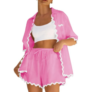 Stylish 2 Piece Pajama Sets for Women - Summer Beach Loungewear